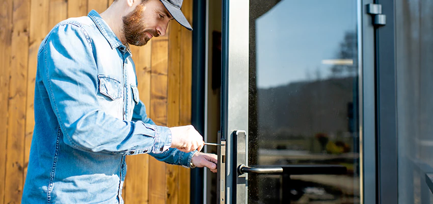 Frameless Glass Storefront Door Locks Replacement in Irvine, CA